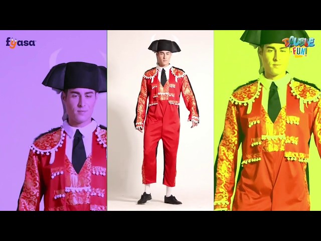 Vídeo relacionado con Funidelia | Disfraz de torero para hombre Profesiones, Toro, Toro, Original y Divertido - Disfraz para adultos y divertidos accesorios para Fiestas, Carnaval y Halloween - Talla L - Rojo