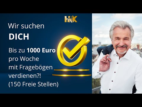 Bis zu 1000 Euro die Woche verdienen mit Fragebögen