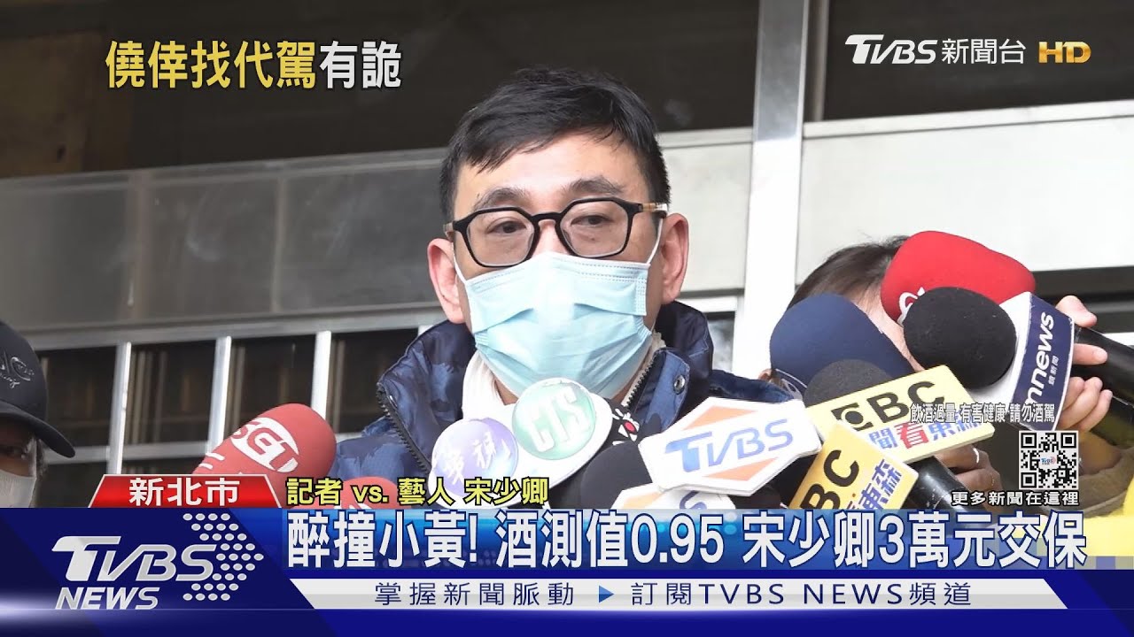醉撞小黃!酒測值0.95 宋少卿3萬元交保