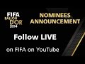 REPLAY: FIFA Ballon dOr 2014 - Nominees.