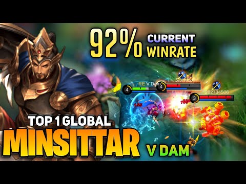 100% Immortal! Minsittar Support Full Tank Build [ Top 1 Global Minsittar ] By V DAM - Mobile Legend