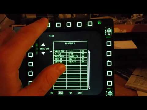 Thrustmaster MFD Cougar LCD test in DCS World
