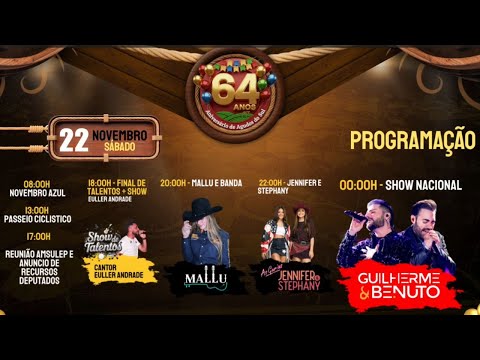 🎉 AGUDOS DO SUL – 64 ANOS | TRANSMISSÃO AO VIVO 🎉