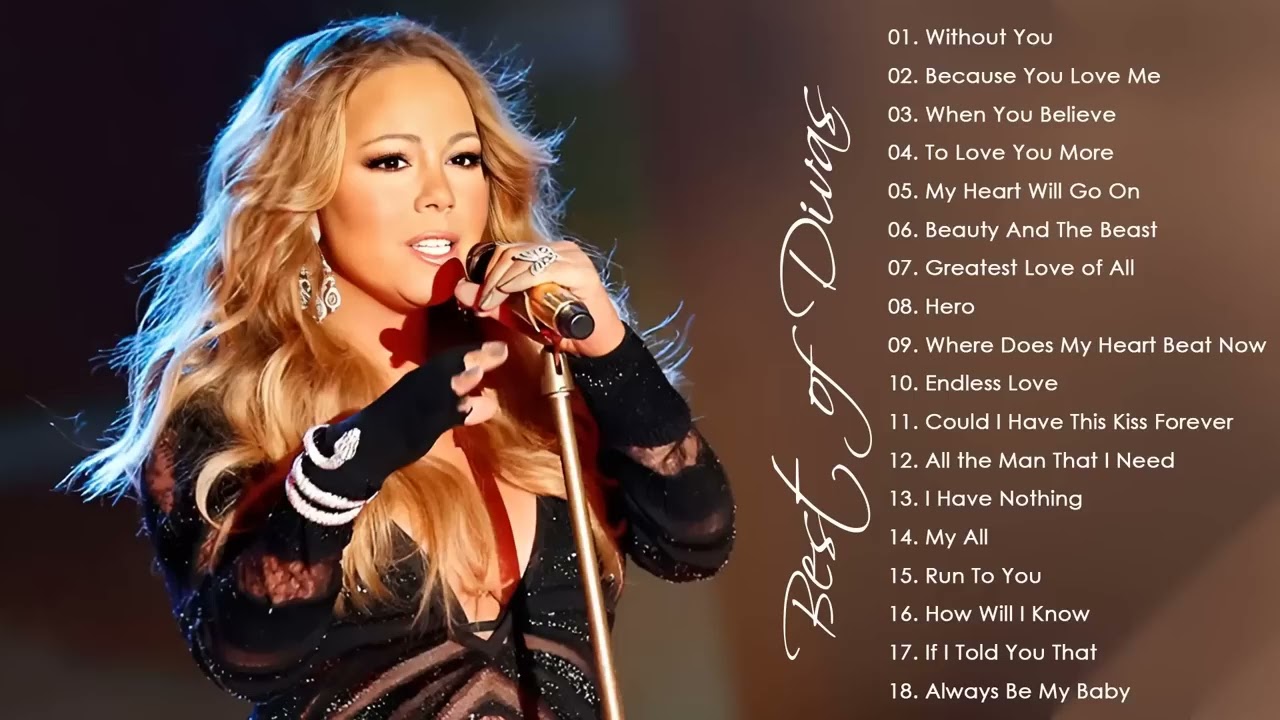 Mariah Carey, Celine Dion, Whitney Houston   Best Song Of The Best The World Divas   Top Songs 2024