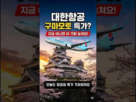 저렴한 항공권으로 떠나는 구마모토 여행! 지금 바로 확인하세요