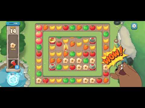 [Gameplay] We Bare Bears Match3 - Level 138 (No Boosters)