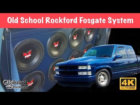 800 watts on Eight 12" subs? John's 1993 Silverado Old School Rockford Fosgate Install (4K)