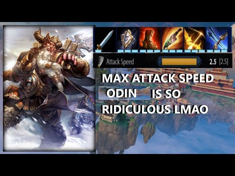 2.5 MAX ATTACK SPEED ODIN IS RIDICULOUS LMAO - Grandmasters Ranked 1v1 Duel - SMITE