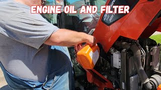 Kioti DK 5320se 200 hour service Part 2: Engine oil, air filter, and fuel filter change