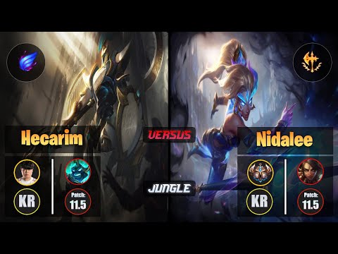 Clid HECARIM (Jungle) [Phase Rush] VS NIDALEE - Challenger KR Patch 11.5