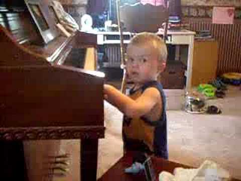 Very Cute Baby Witt Sings While Playing Piano