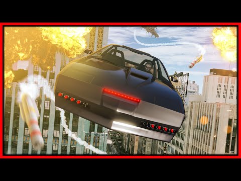 DESTROYING COPS WITH FLYING CAR IN GTA 5 RP