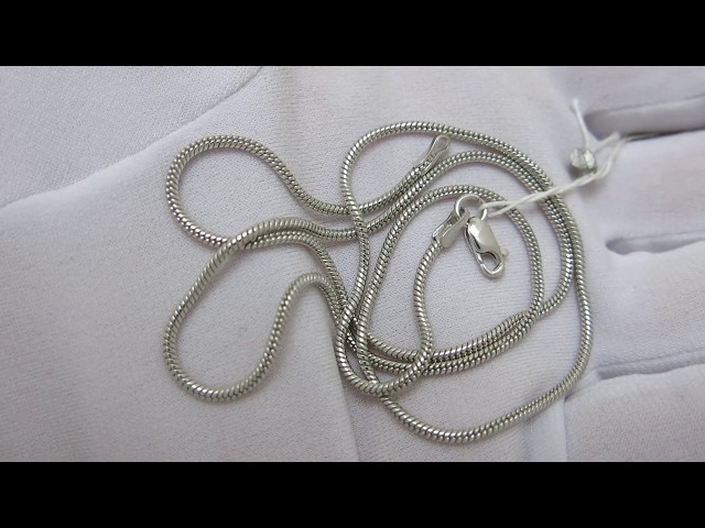 Серебряная цепочка "Снейк" 4100233 Видеообзор