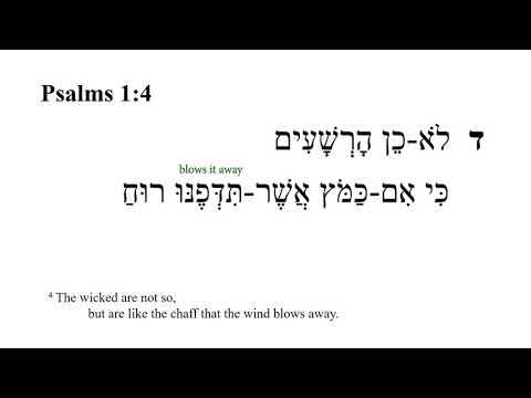Psalm 1 -- Hebrew Bible Speaker with English Captions