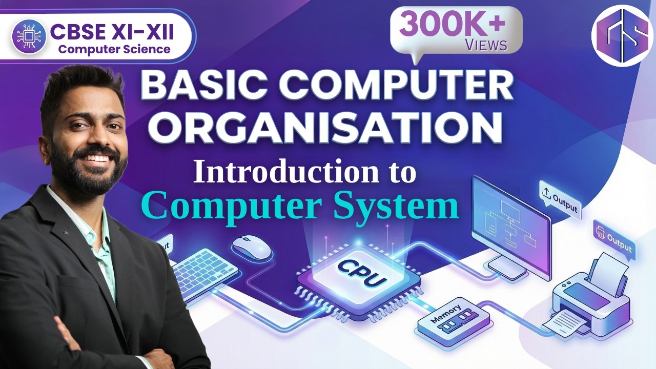 Basic Computer Organisation: Introduction to computer system | Cbse class-XI