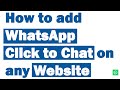 How to add WhatsApp Click to Chat on any Website