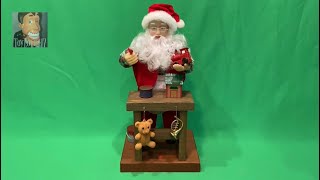 Gemmy 1995 Santa at his Workbench - “Santa Claus is Coming to Town”