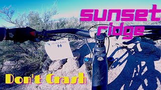 Riding my YT Jeffsy down Sunset Ridge blind.