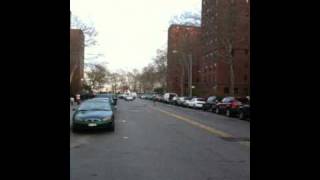 From his YouTube page: "This is the [Acura Integra] DA doing a small burnout and drive by. Stock DA's will eat niggas all day :)" There are dozens of these videos. Here's what he sounds like saying, "this bitch is sexy."