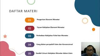 Konsep Dasar Ekonomi Moneter Perspektif Komparasi