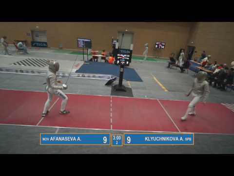 Т16. Ключникова А. - Афанасьева А. САБЛЯ (юноши, девушки) личные КРАСНАЯ дорожка