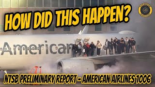NTSB Prelim American 737-800 Engine Fire at Gate and Over Wing Evacuation