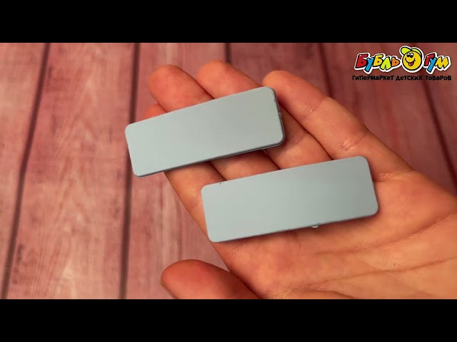 Заколки матовые прямоугольные голубые - видео