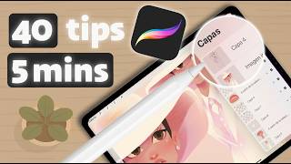 40 ESSENTIAL Shortcuts in Procreate in 5 mins!