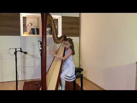 F. J. Naderman – Sonata № 2, mvt  1. Aryana Devine - 9 year ald harpist.