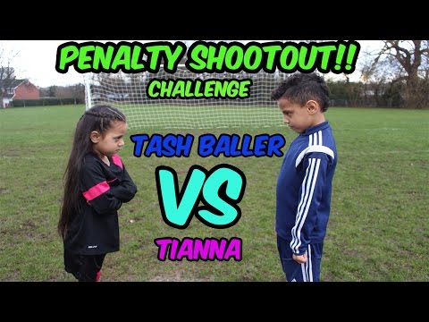 FOOTBALL CHALLENGE | PENALTY SHOOTOUT CHALLENGE |TASH BALLER VS MY SISTER