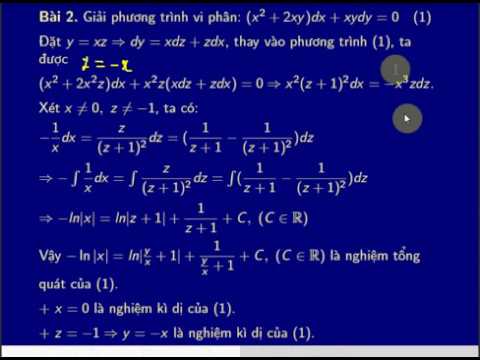 Phương trình vi phân có biến phân li e phương trình vi phân đẳng cấp