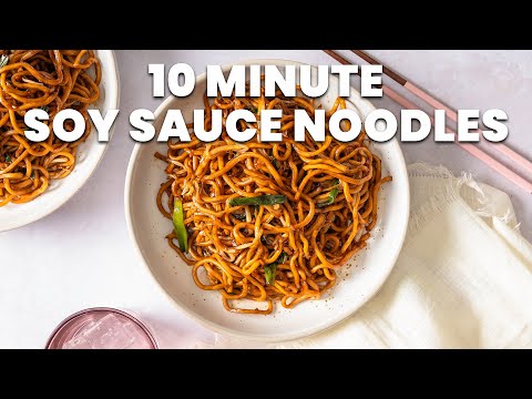Soy Sauce Noodles (EASY 10 Minute recipe)