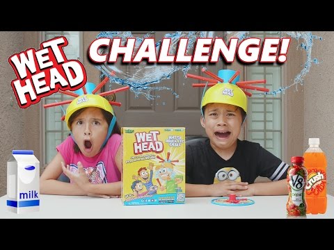 WET HEAD CHALLENGE!!! Extreme Liquid Hat Game in 4K! Video