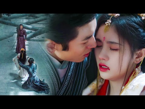 Cinderella blocked the fatal sword and fell unconscious in the arms of the prince. He cried!