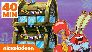 SpongeBob Schwammkopf | 40 Minuten zum Umbau der Krossen Krabbe! | Nickelodeon Deutschland