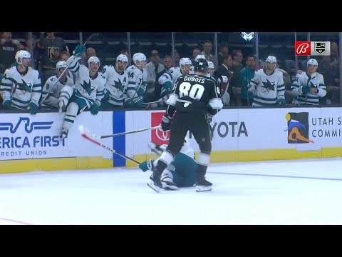 Kings and Sharks exchange some pleasantries late in the third.