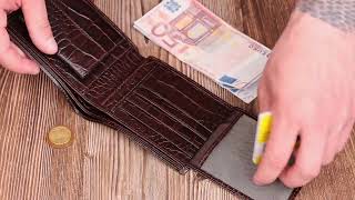 Мужской кошелек без застежки из натуральной кожи с тиснением под крокодила Canpellini 21763 коричневый