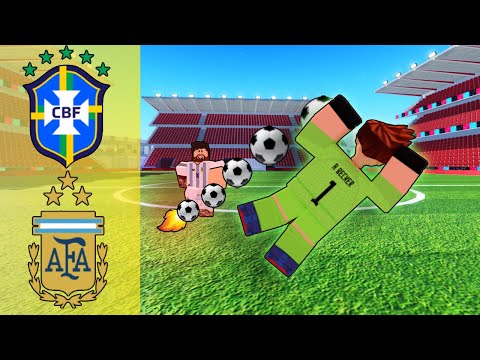I WAS THE GOALKEEPER FOR BRAZIL VS ARGENTINA IN ROBLOX SUPER LEAGUE SOCCER!