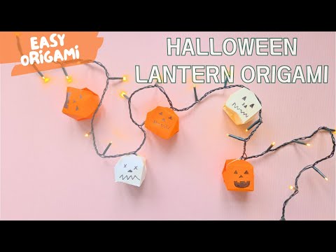 DIY Halloween Lantern Origami  Easy Paper Folding Decoration Lights