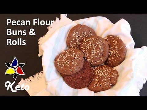 Pecan Flour Buns and Rolls – easy keto buns, sugar free, gluten free bread