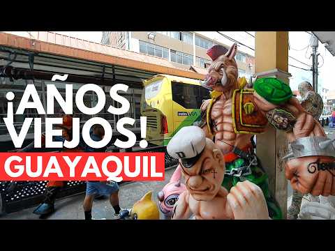 La tradición más PELIGROSA de GUAYAQUIL🧨🇪🇨 | RECORRIDO de los Años Viejos  en 4K