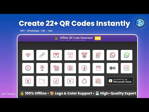 Offline QR Code Generator Pro — Windows App Trailer 🔲
