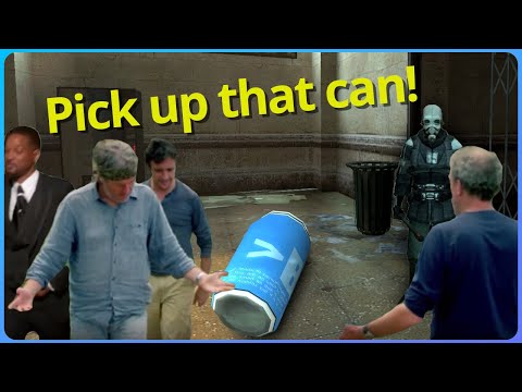 Top gear in Half Life 2 Will Smith comes to the rescue Combine orders Jeremy to pick up that can