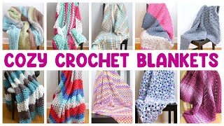 10 Best COZY CROCHET Blankets that are SO EASY!