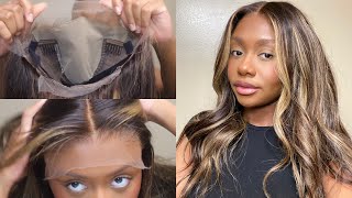 BLONDE HIGHLIGHT FAKE SCALP GLUELESS FRONTAL INSTALL | Ft. RpgShow Hair