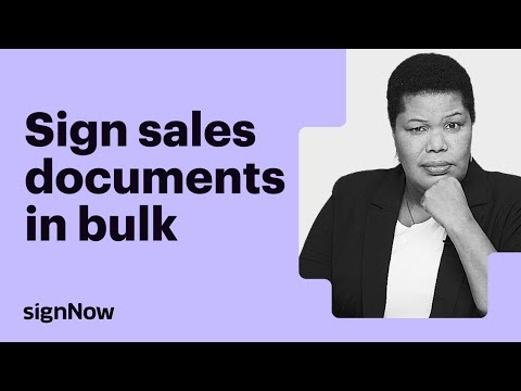 How to Bulk Send Sales Documents for Signing