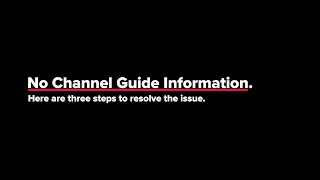 No Channel Guide Information on VIP Receiver