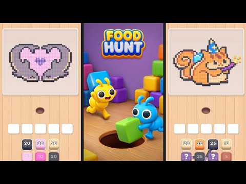 Food Hunt Pixel Puzzle Levels 16-17-18-19-20 Gameplay Walkthrough