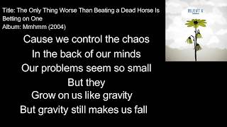 Relient K - The Only Thing Worse Than Beating A Dead Horse Is Betting On One (Lyric Video)