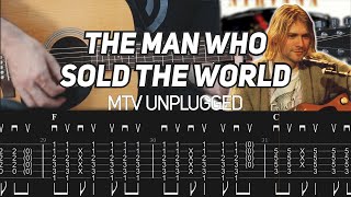 Nirvana - The Man Who Sold The World - MTV Unplugged (Guitar lesson with TAB)